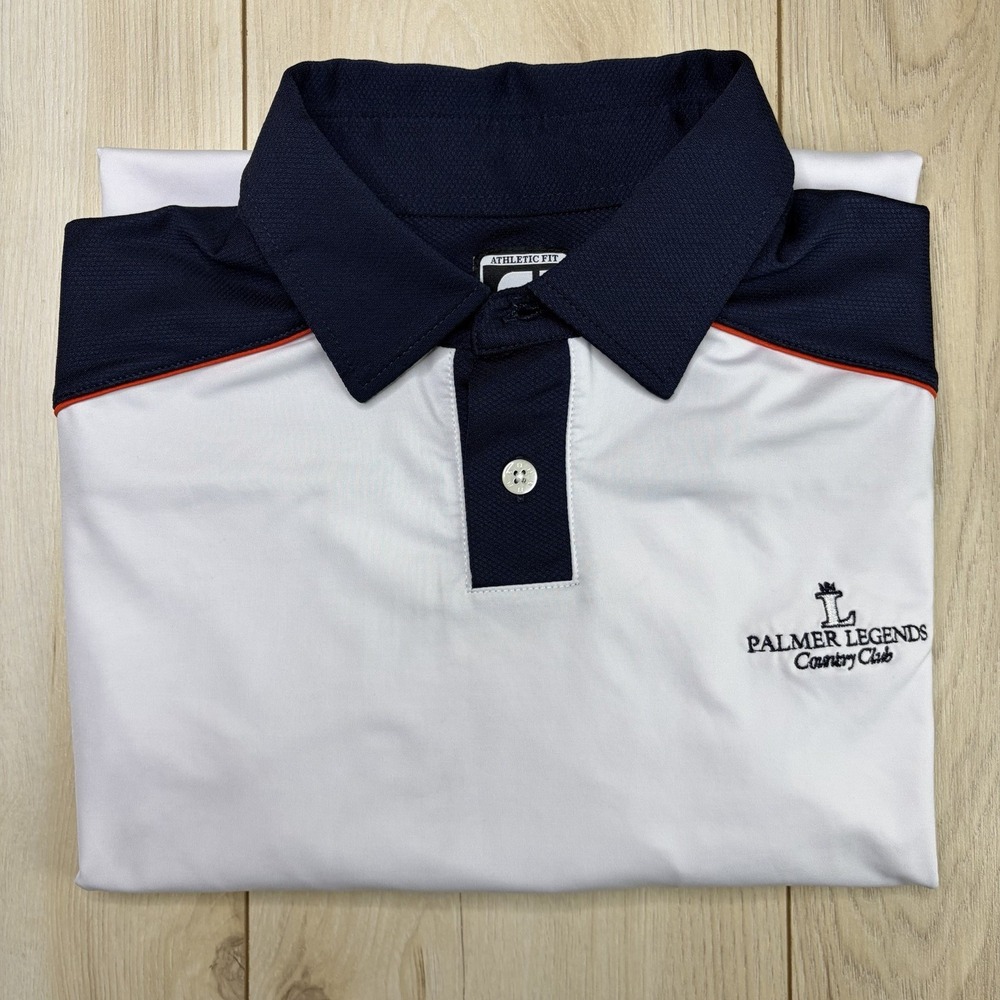 FooTjoy PALMER LEGENDS COUNTRY CLUB Polo Shirt Mens Large Athletic Fit White